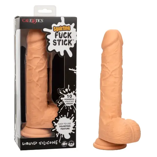 [CAL-FuckStick-Vainilla] Dildo Eyaculador Recargable Calexotics Squirting Fuck Stick™ - Vainilla