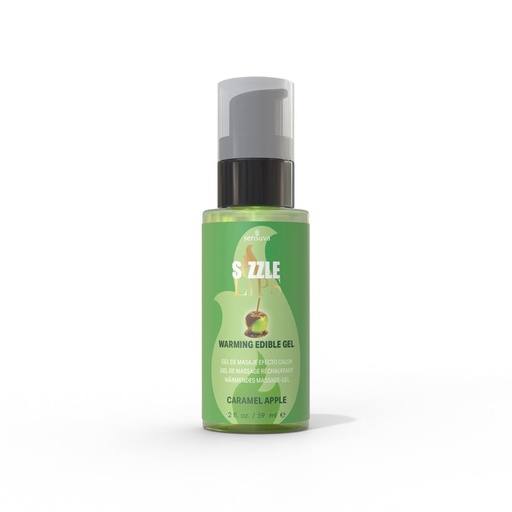 [Sizzle-59ML-Manzana] Gel Comestible Caliente para Masajes Sensuva Sizzle Lips - Manzana de Caramelo 59 ML