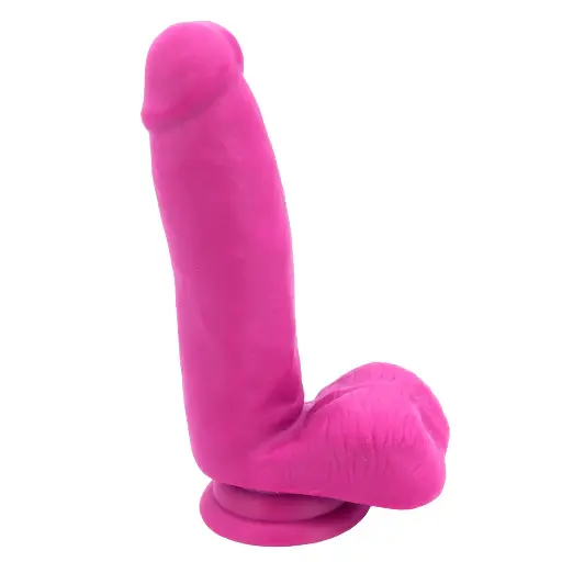 [Lucci-Fucsia] Dildo Neo Lucci Doble Densidad Ultra Realista de 17 Cm - Fucsia