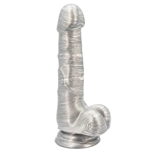 [JustinSider-Plata] Dildo Consolador Realista 20 Cm Justin Sider Gold - Plata
