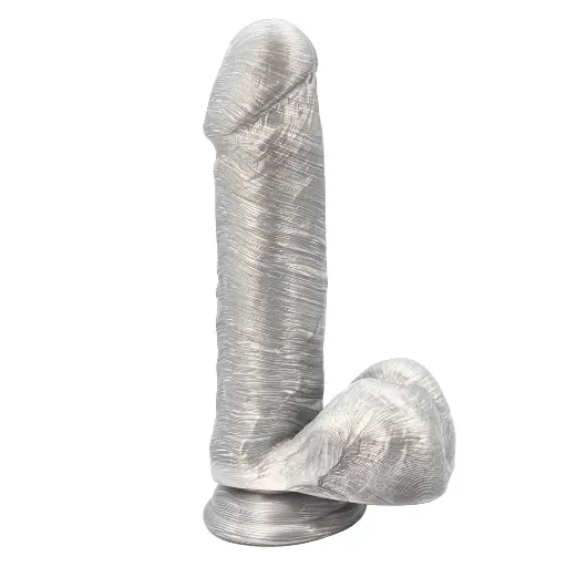 [BenDover-Plata] Dildo Consolador Realista 20 Cm Ben Dover - Plata
