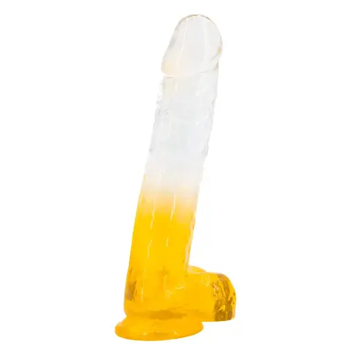 [Tracy-Amarillo] Consolador Dildo Soporte Succion Jelly Tracy 23 Cm - Amarillo
