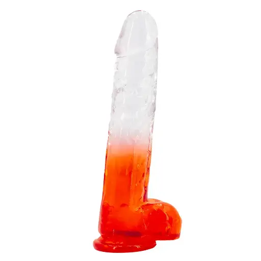 [Tracy-Rojo] Consolador Dildo Soporte Succion Jelly Tracy 23 Cm - Rojo