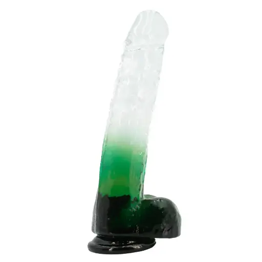 [Tracy-Verde] Consolador Dildo Soporte Succion Jelly Tracy 23 Cm - Verde