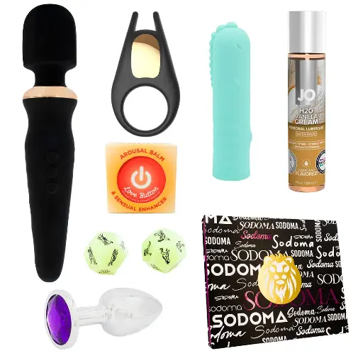 [CajaSodoma-Olga] Set de regalo Wand vibrador Olga