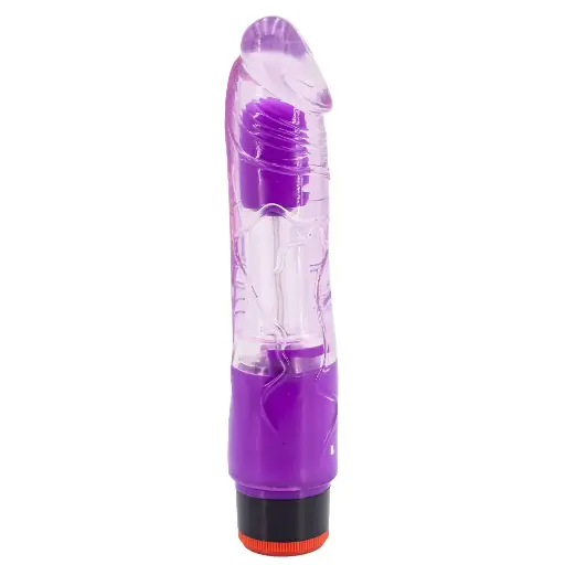 [CN-Rocky-Violeta] Vibrador Consolador Jelly Multivelocidad Rocky 20 Cm - Violeta