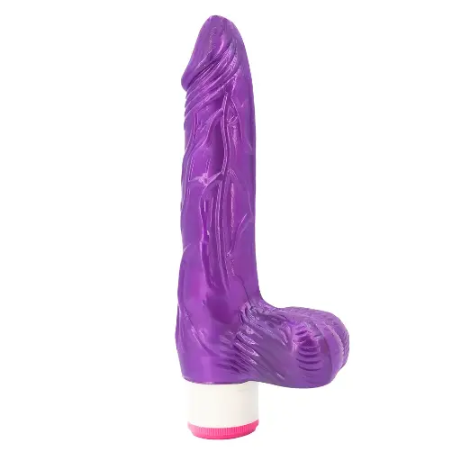 [CN-LuvPleaser-Violeta] Dildo Vibrador 20 Cm Multivelocidad Luv Pleaser - Violeta