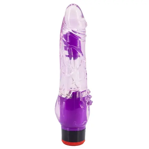 [CN-Danny-Violeta] Vibrador Consolador Jelly Multivelocidad Danny 20 Cm - Violeta