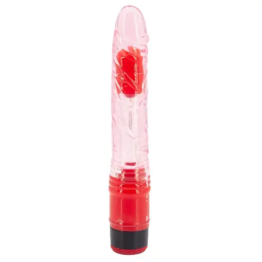 [CN-Santi-Rojo] Vibrador Consolador Jelly Multivelocidad Santi 22 Cm - Rojo