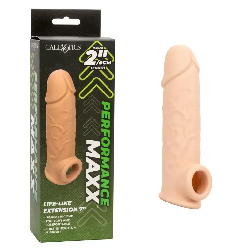 [CAL-Maxx7-Vainilla] Funda Extensión de Pene Performance Maxx™ Life-Like Extension 7 Calexotics - Vainilla