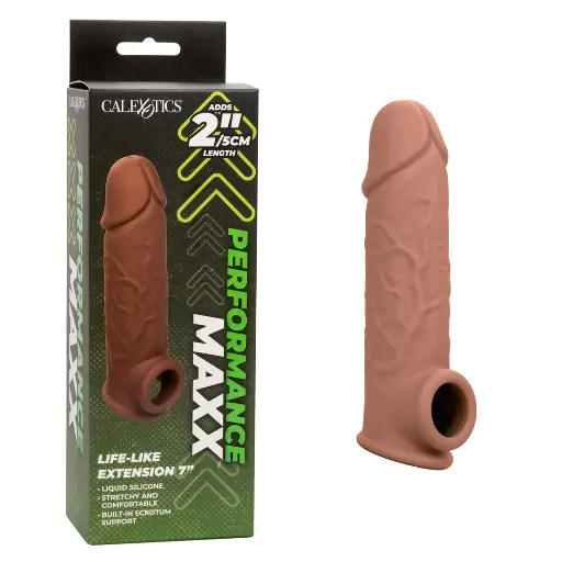 [CAL-Maxx7-Moka] Funda Extensión de Pene Performance Maxx™ Life-Like Extension 7 Calexotics - Moka