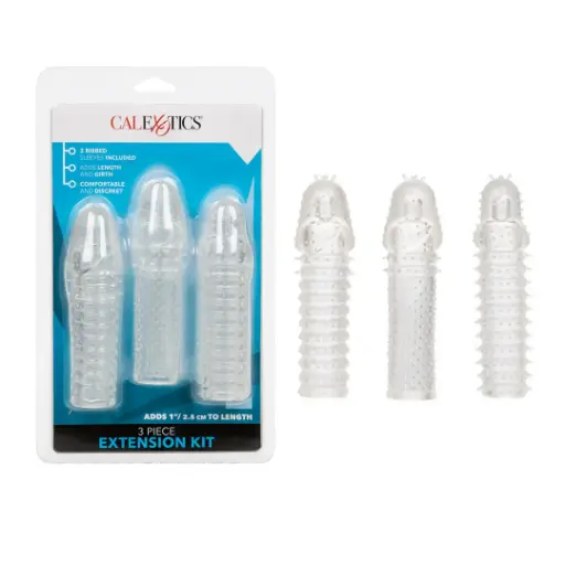 [CAL-Set3Sinanillo] Set de 3 Fundas Texturizadas Extesión de Pene Calexotics 