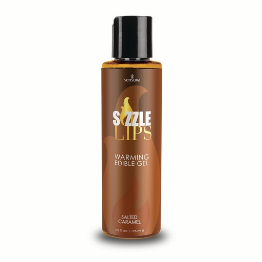 [Sizzle-125ML-Caramelo] Gel Comestible Caliente para Masajes Sensuva Sizzle Lips 125 ML - Caramelo Salado