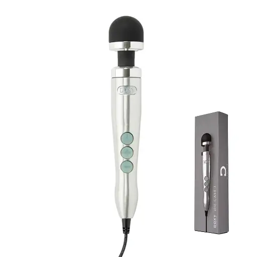 [Doxie-DieCast3-Plata] Wand Vibrador Ultra Potente Doxy Die Cast 3 - Plata