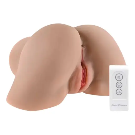 [ZT-Sucking-Vainilla] Zero Tolerance Masturbador Masculino Realista Vaginal Anal Vibraciones Succion Control Remoto - Vainilla
