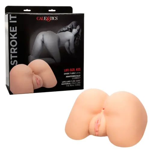 [716770098849] Masturbador Masculino sin vibración Stroke It Life Size Ass - Vainilla