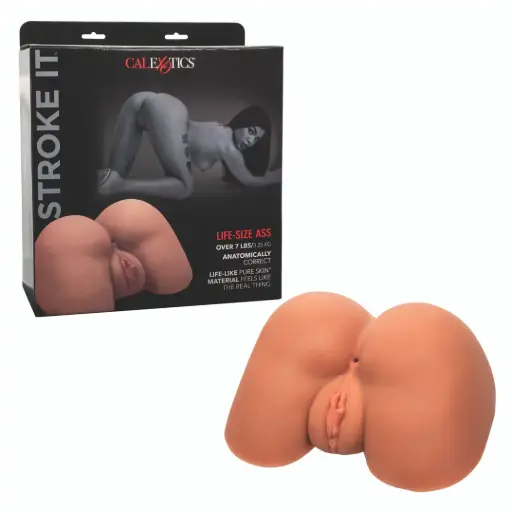 [716770098856] Masturbador Masculino sin vibración Stroke It Life Size Ass - Moka