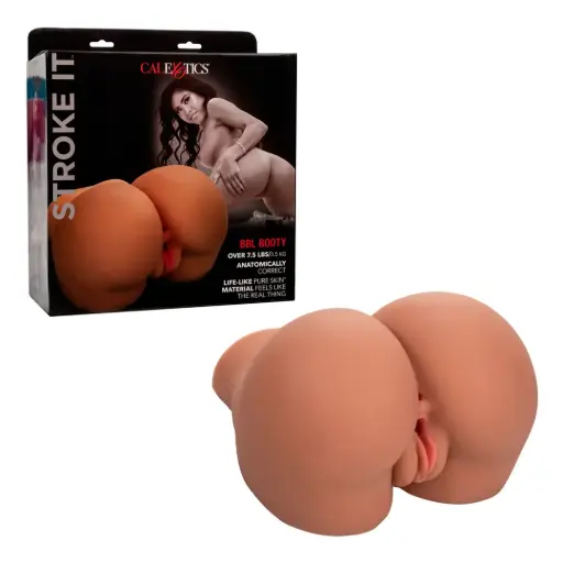 [716770103109] Masturbador Masculino sin vibración Calexotics Stroke It BBL Booty - Moka