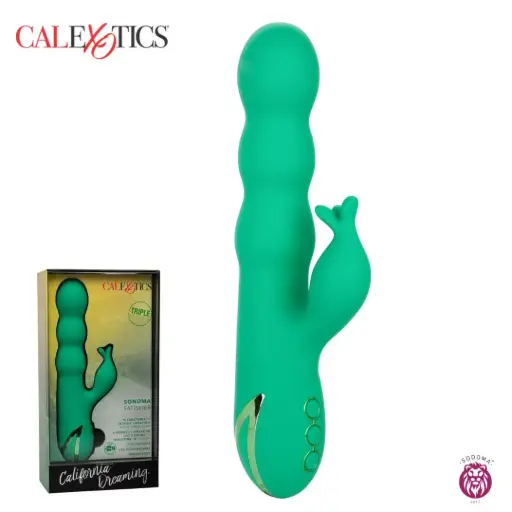 [716770101204] Calexotics California Dreaming® Sonoma Satisfier Rabbit Vibrador Telescopico