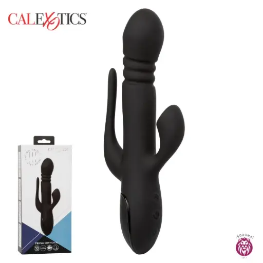 [716770104120] Calexotics III™ Triple Euphoria Vibrador Triple estimulación con succión de clitoris y función telescopica