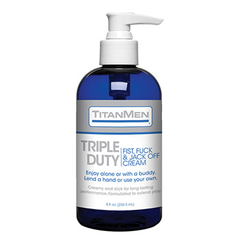 [Titanmen-236.5ML] Titanmen Tripple Duty lubricante sedoso cremoso resbaladizo - 236.5 ML