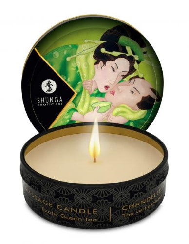 [SH-Vela-Pera] Vela Aromatica para masajes Shunga 30 ML - Pera & Té Verde
