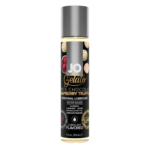 [JO-Gelato-WhiteChocolate-30ML] JO Gelato lubricante comestible a base de agua White Chocolate Raspberry Truffle - 30 ML