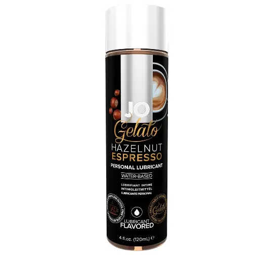 [JO-Gelato-HazelnutExpresso-120ML] JO Gelato lubricante comestible a base de agua Hazelnut Espresso - 120 ML