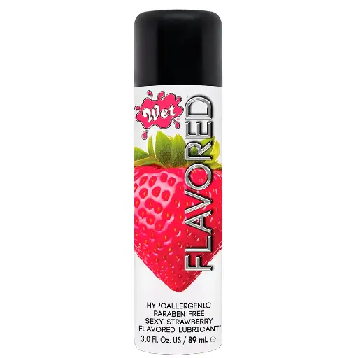 [Wet-Flavored-Fresa-89ML] Wet Flavored Fresa lubricante comestible a base de agua - 89 ML