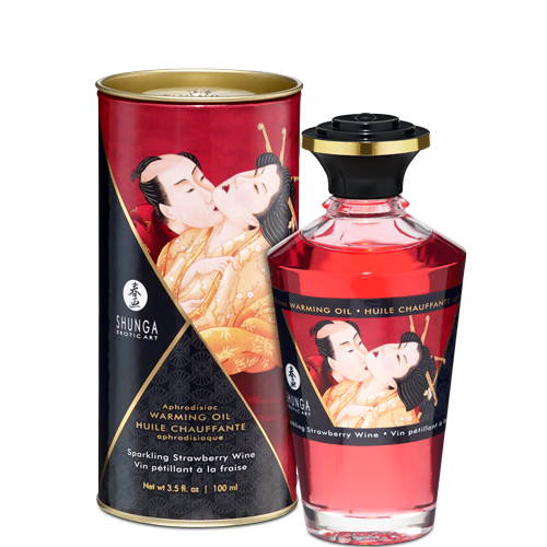 [SH-Oil-Fresa] Aceite Caliente Comestible Shunga 100 ML - Vino Espumante de Fresa