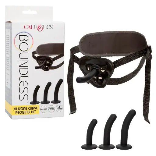 [716770106421] Arnes con dildos Calexotics Boundless™ Silicone Curve Pegging 
