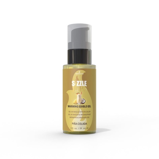 [Sizzle-59ML-Piñacolada] Gel Comestible Caliente para Masajes Sensuva Sizzle Lips - Piña Colada 59 ML